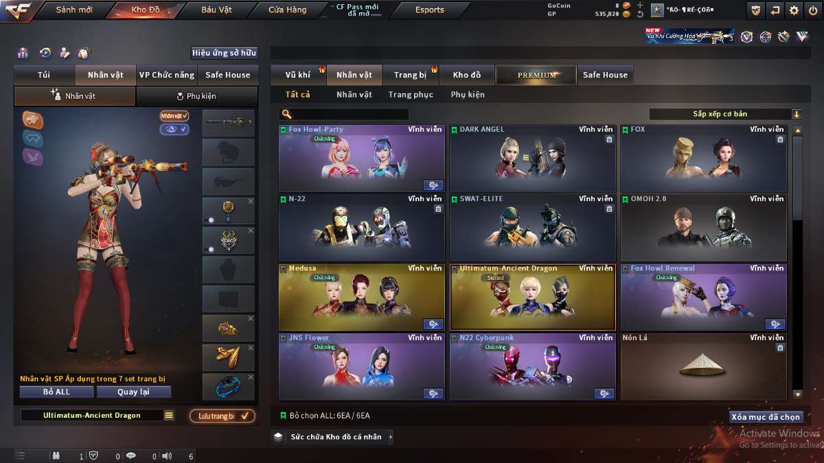 shop acc cf uy tin gia re